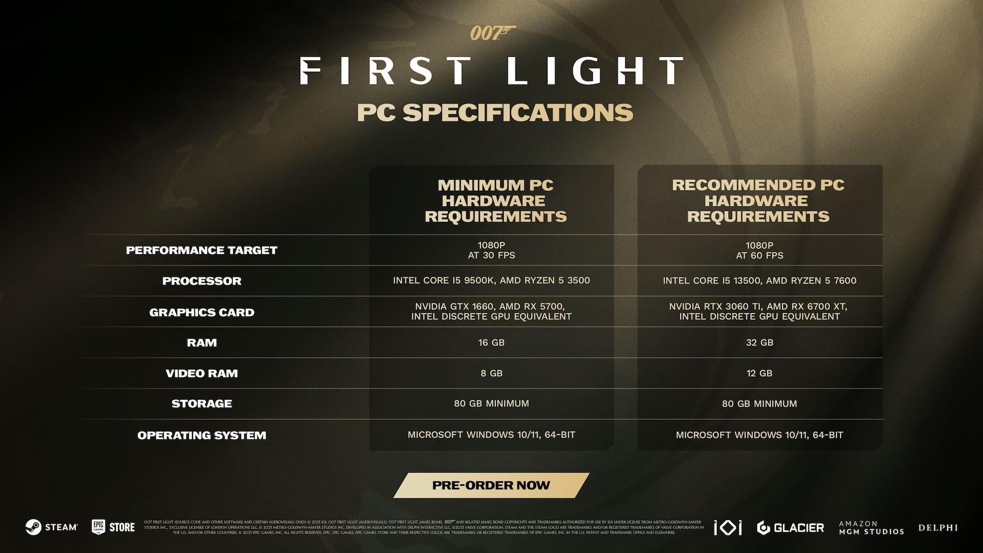 007 First Light Sistem Gereksinimleri Açıklandı