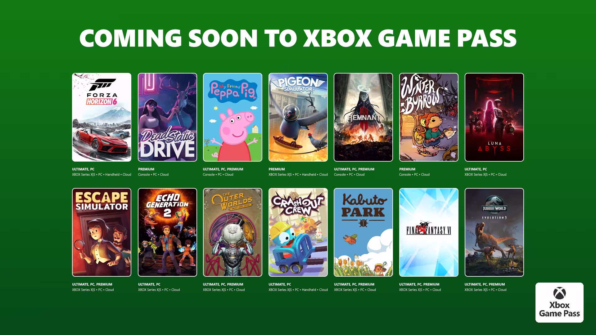 16 Games Including Forza Horizon 6 Coming to XBOX Game Pass