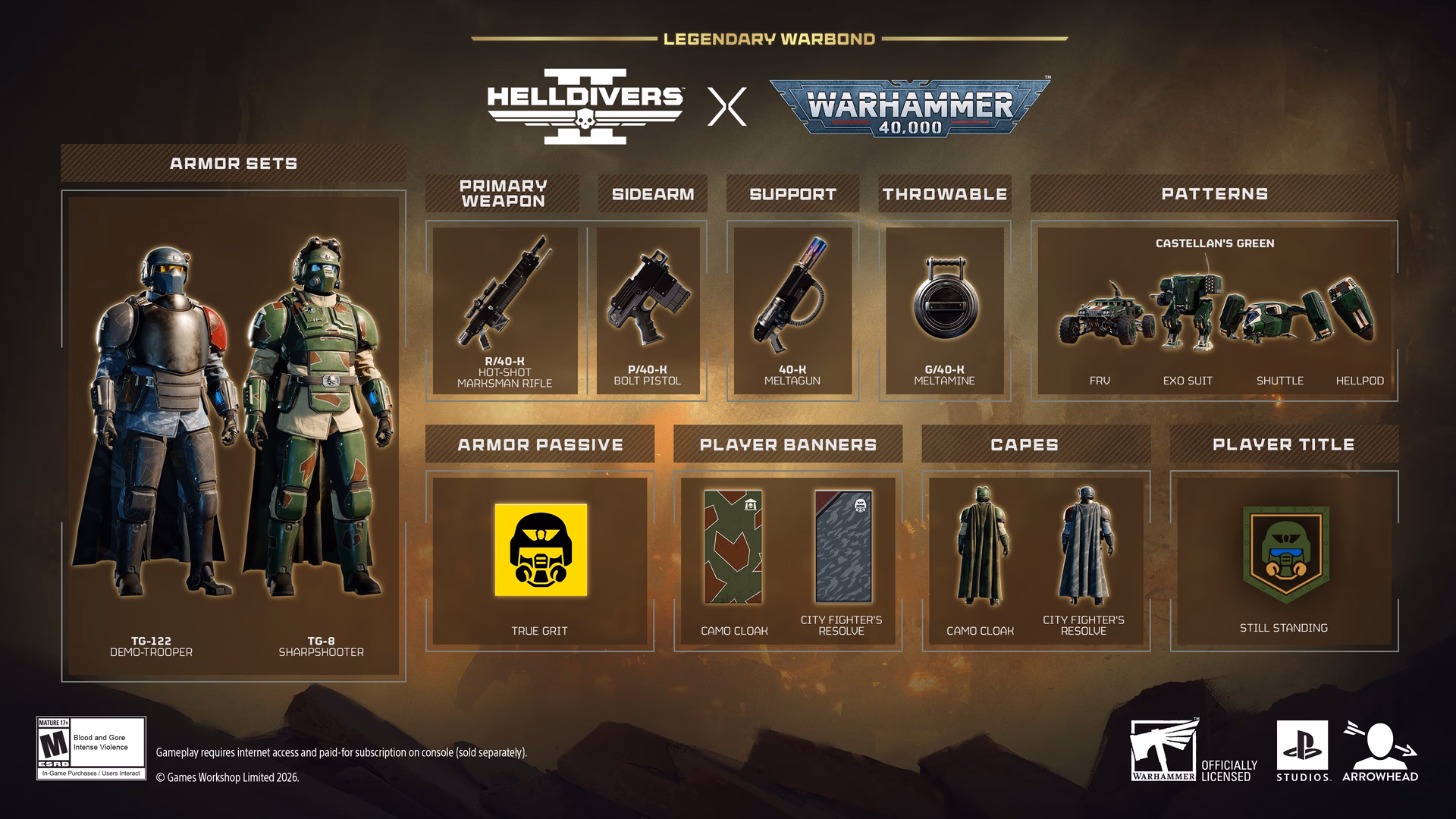 Helldivers 2 Warhammer 40K Castellan's Creed Warbond 12 Ağustos'ta Yayınlanıyor