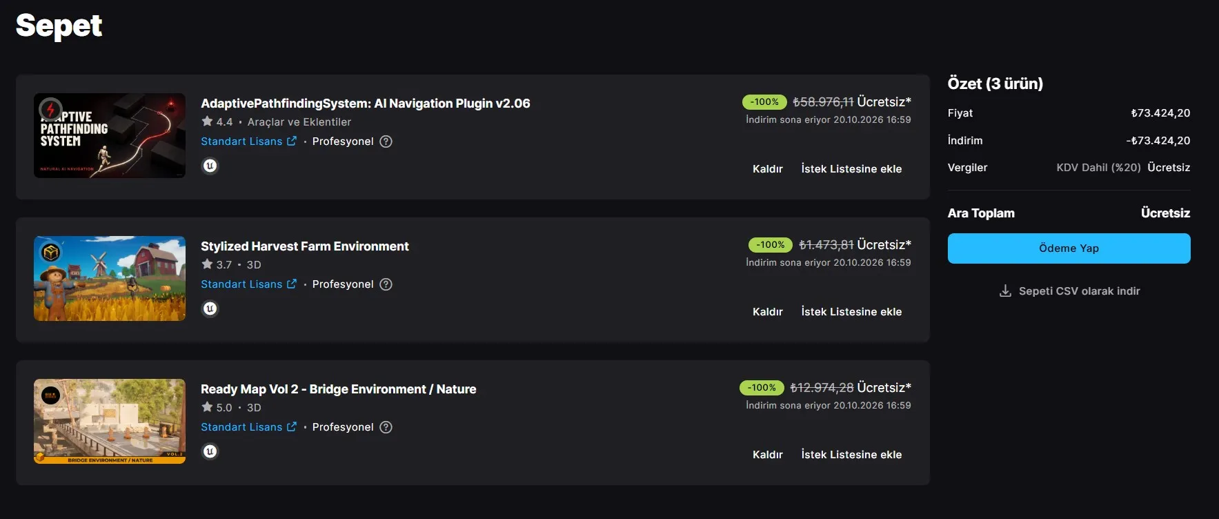 Epic Games'ten 73 Bin TL Değerinde Unreal Engine Varlığı Ücretsiz