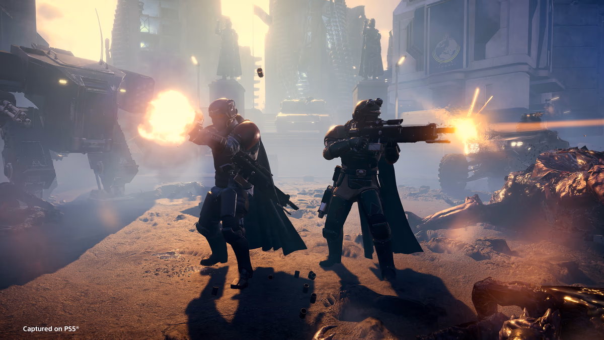 Helldivers 2 Warhammer 40K Castellan's Creed Warbond zırh ve silah setleri