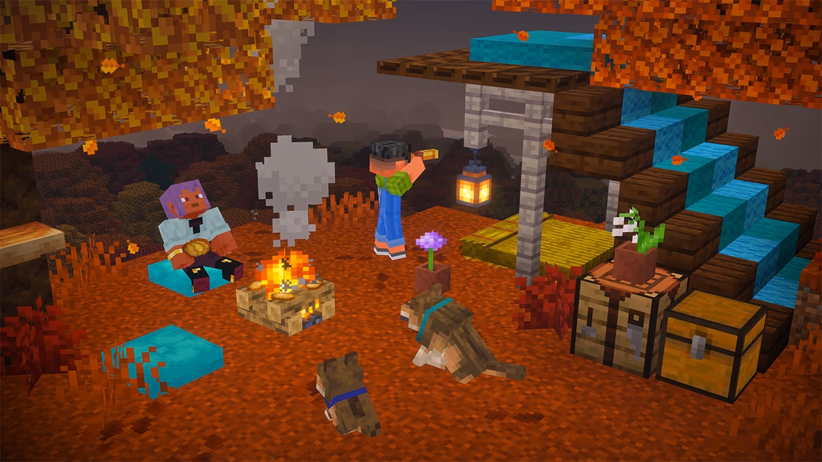 Minecraft Wilderness Bound yeni biyom benekli orman görseli