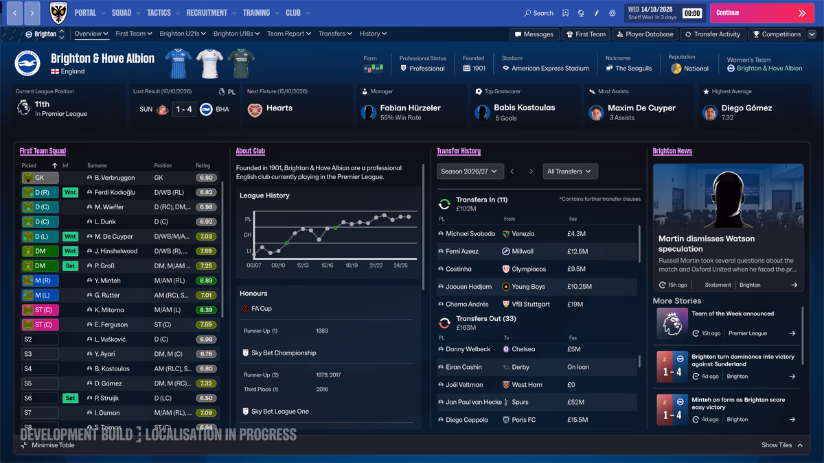 FM27 Devam Etme Akışı ve özelleştirme seçenekleri ekranı